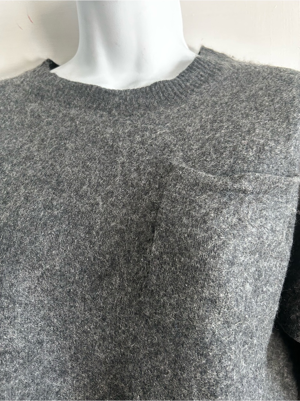 Banana Republic 100% Cashmere Relaxed Crewneck Sweater Gray XS